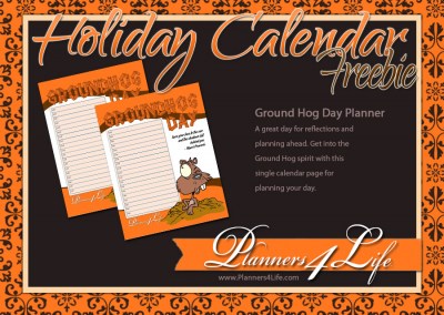 Calendar Planning Page - Ground Hog Day